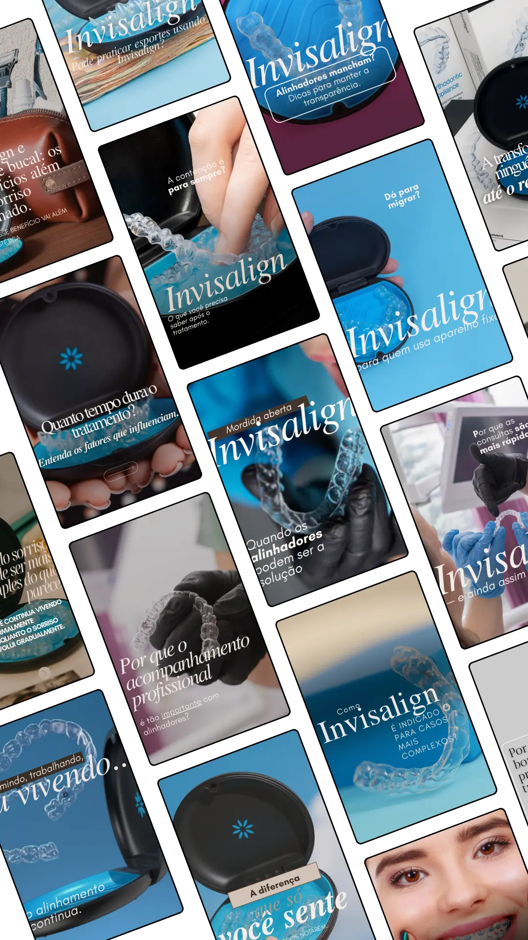 Amostra das 116 artes de Invisalign incluídas no pacote